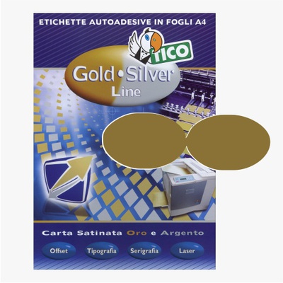 Partecipa etichette adesive gold line 44x16