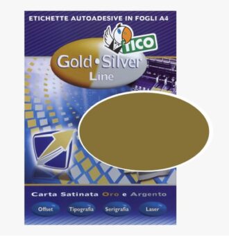 Partecipa etichette adesive gold line ovale 36x20